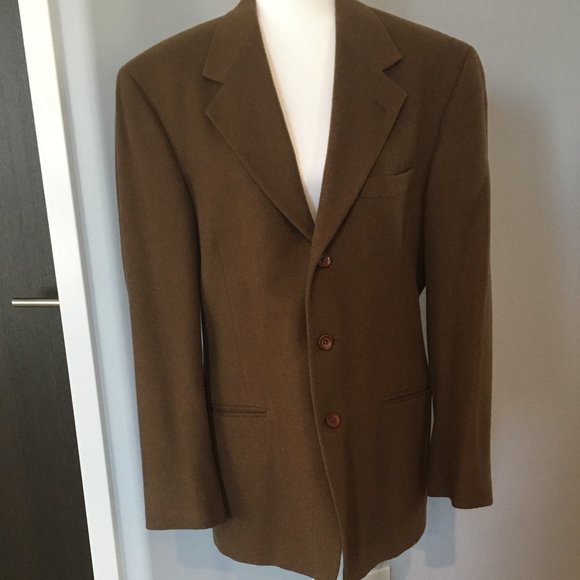 Vintage Perry Ellis Camel Hair Tan Sport Coat 40R - Picture 1 of 10